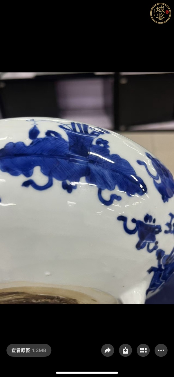 古玩陶瓷博古圖青花香爐真品鑒賞圖