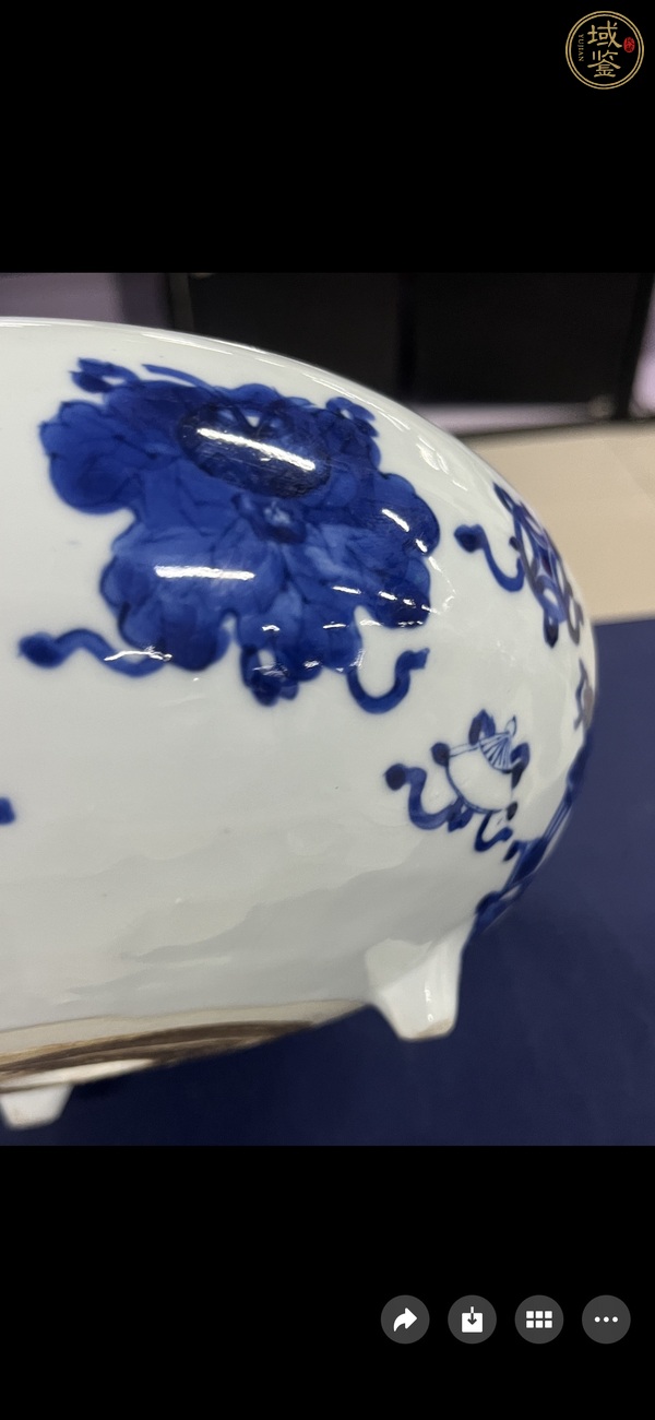 古玩陶瓷博古圖青花香爐真品鑒賞圖