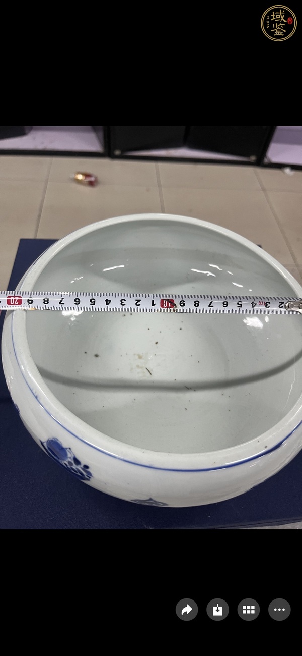 古玩陶瓷博古圖青花香爐真品鑒賞圖