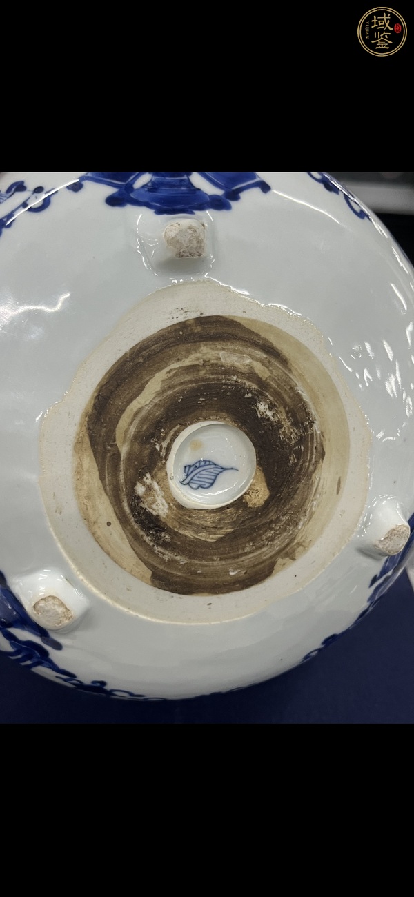 古玩陶瓷博古圖青花香爐真品鑒賞圖
