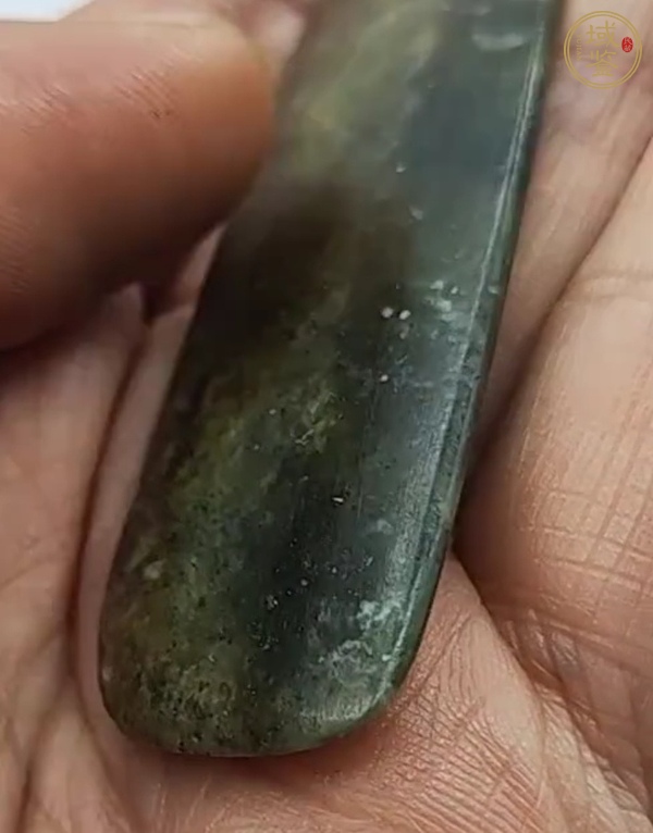 古玩仿文化期玉斧真品鑒賞圖