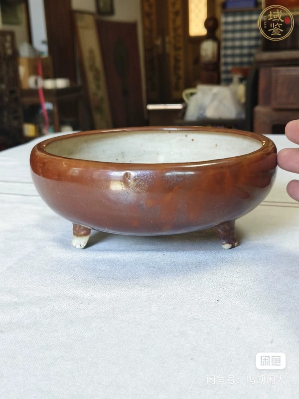 古玩陶瓷紫金釉香爐真品鑒賞圖