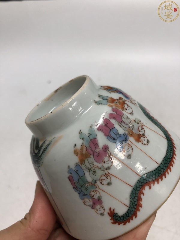 古玩陶瓷清晚·粉彩百子鬧春紋杯拍賣，當前價格3500元