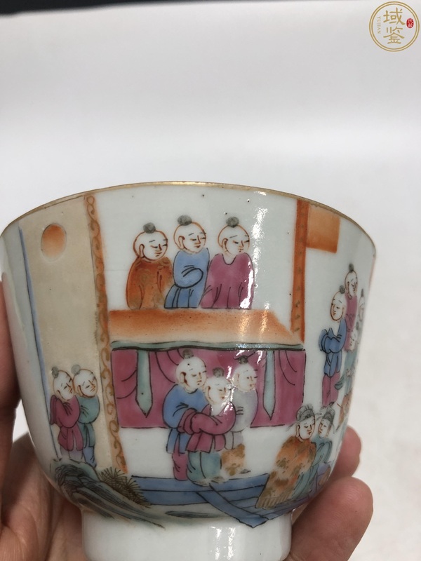 古玩陶瓷清晚·粉彩百子鬧春紋杯拍賣，當前價格3500元