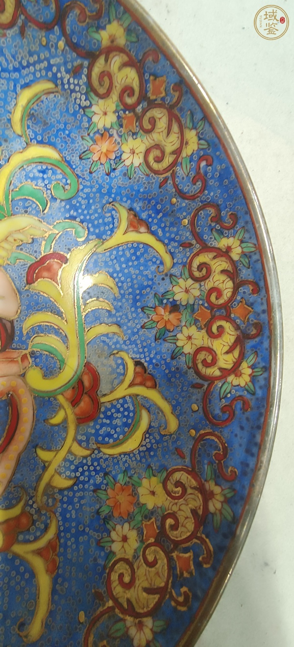 古玩陶瓷彩繪描金盤真品鑒賞圖