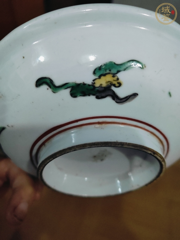 古玩竹紋菊花山水紋盤真品鑒賞圖