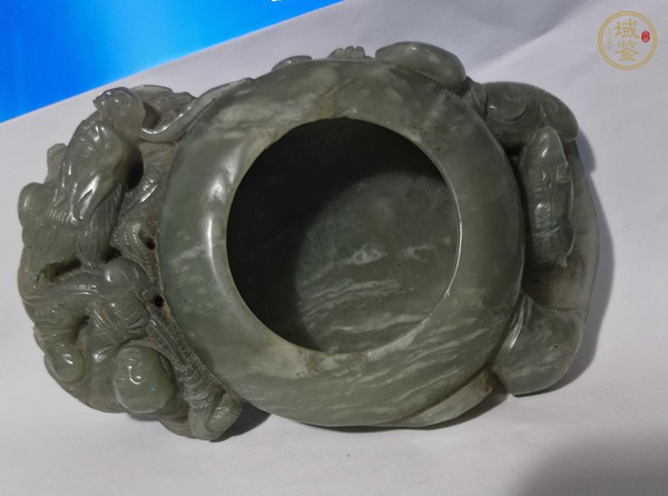 古玩天然和田青玉水盂真品鑒賞圖