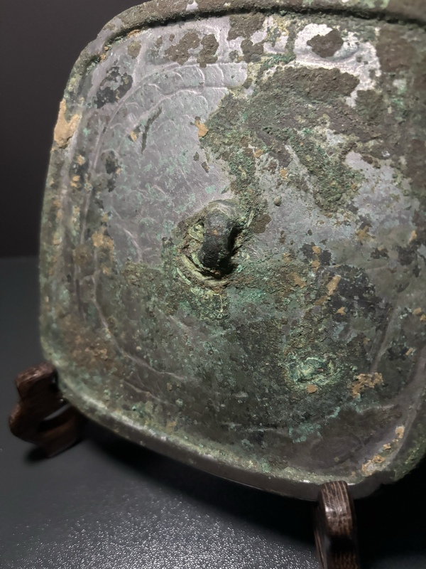 古玩銅器五代·團紋方鏡拍賣,當前價格2300元