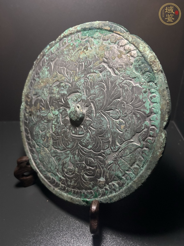 古玩銅器唐·蝶戀花鏡真品鑒賞圖
