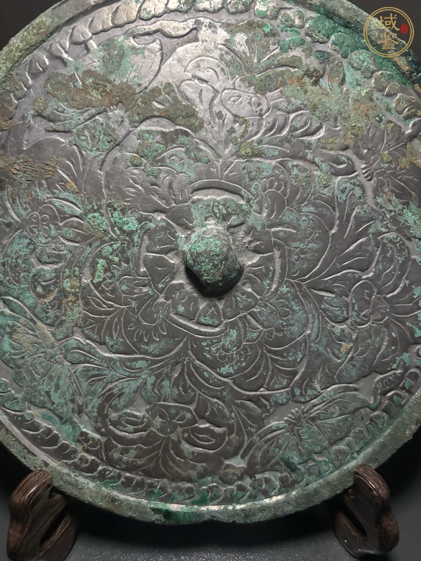 古玩銅器唐·蝶戀花鏡真品鑒賞圖