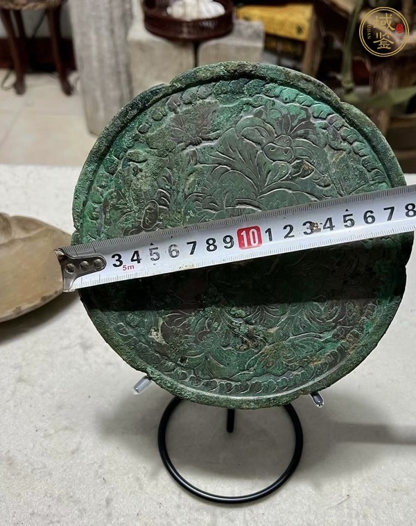 古玩銅器唐·蝶戀花鏡真品鑒賞圖