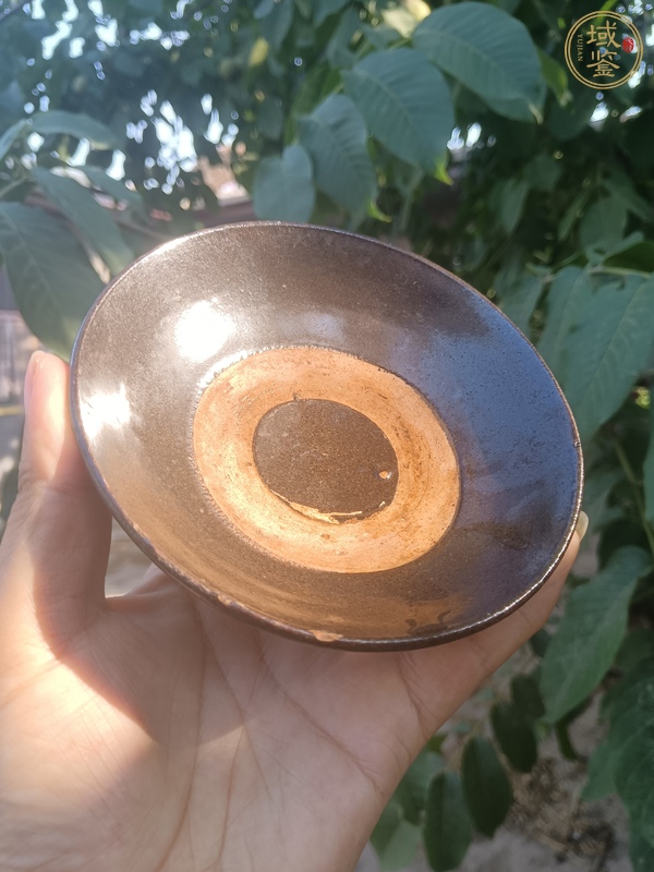 古玩澀圈圈足疊燒工藝碗真品鑒賞圖