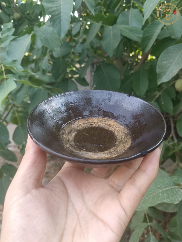 古玩澀圈圈足疊燒工藝碗真品鑒賞圖