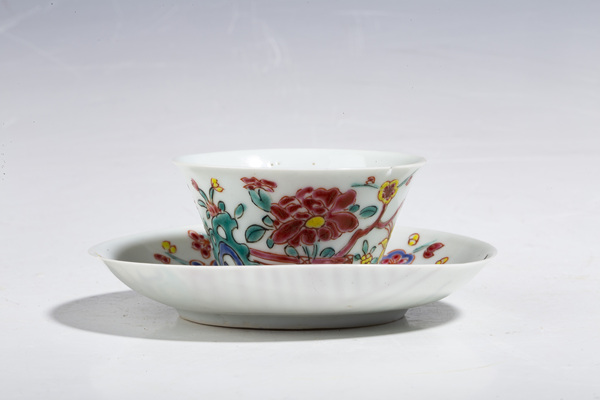古玩陶瓷清雍正·粉彩花鳥紋杯碟一套拍賣,當(dāng)前價格1380元